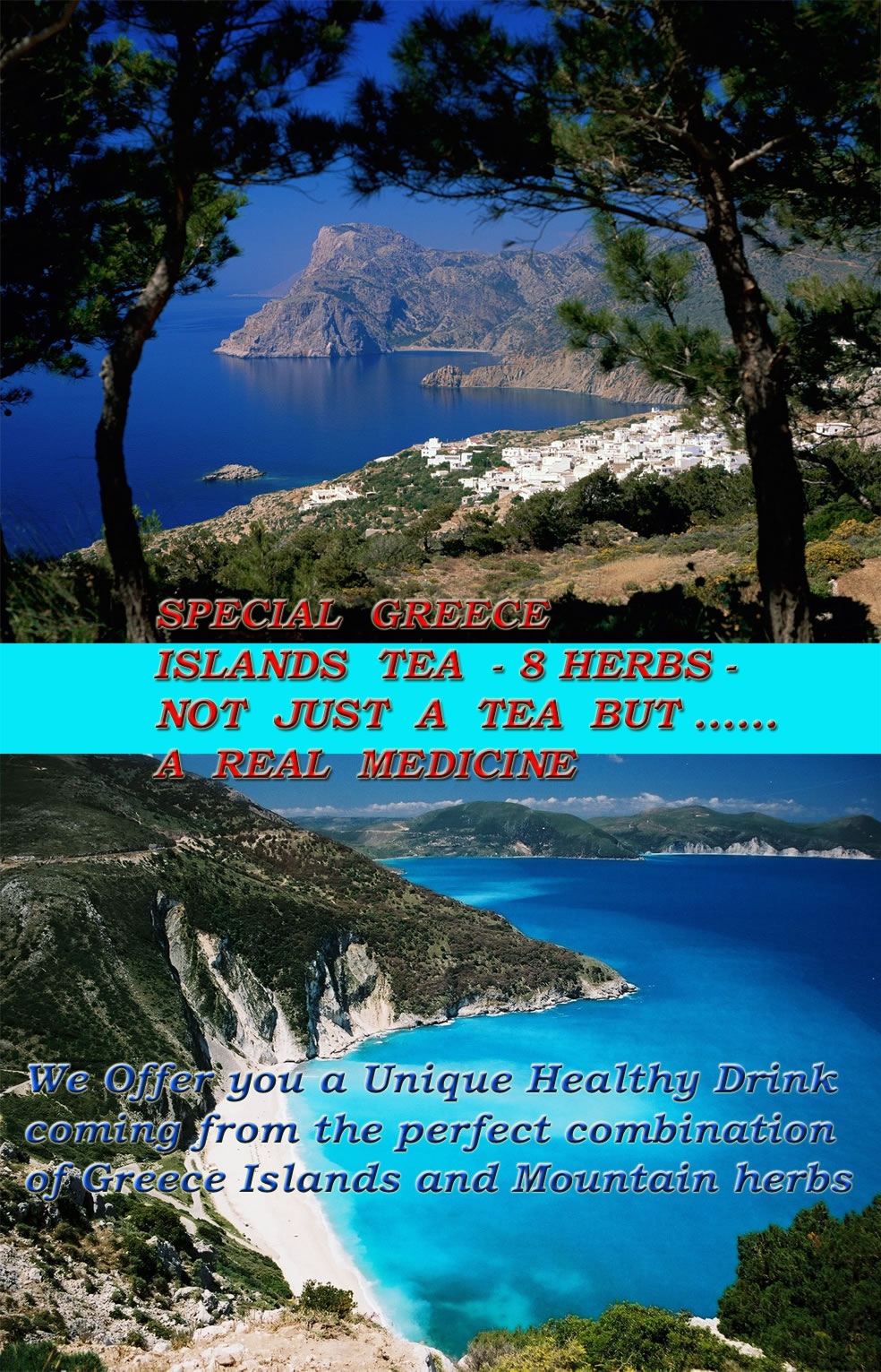 greece tea, greek tea from 8 herbs